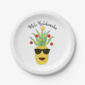 Mele Kalikimaka Ananas Pappteller (Vorderseite)