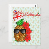 Mele Kalikimaka Ananas Postkarte (Vorne/Hinten)