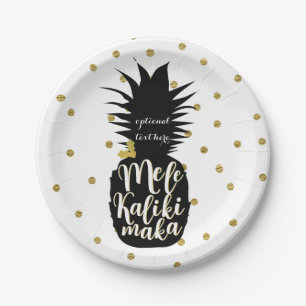 Mele Kalikimaka Ananas Weihnachtsfeier Pappteller