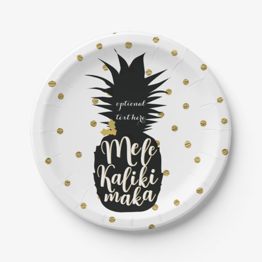 Mele Kalikimaka Ananas Weihnachtsfeier Pappteller (Vorderseite)