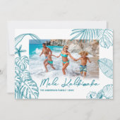 Mele Kalikimaka Aquamarines Foto Weihnachten (Vorderseite)