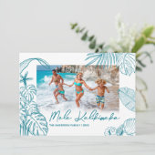 Mele Kalikimaka Aquamarines Foto Weihnachten (Stehend Vorderseite)