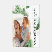 Mele Kalikimaka Arch Foto Weihnachten Ornament Aus Metall (Vorderseite links)