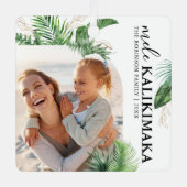 Mele Kalikimaka Arch Foto Weihnachten Ornament Aus Metall (Vorderseite)