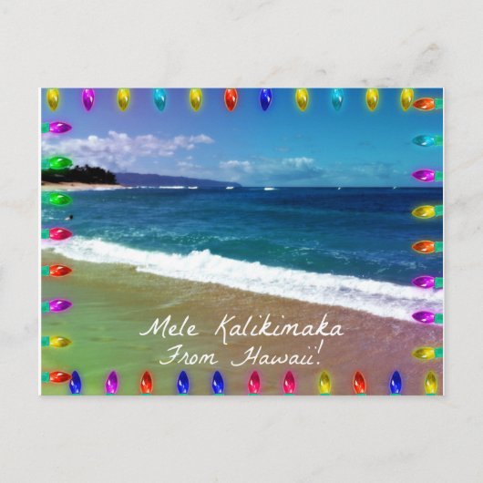 Mele Kalikimaka aus Hawaii! Postkarte (Vorderseite)