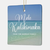Mele Kalikimaka Beautiful Beach Custom Christmas Keramikornament (Links)