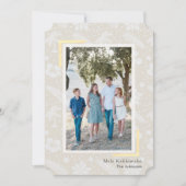 Mele Kalikimaka Beige Foto Holiday Card Einladung (Vorderseite)