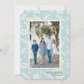 Mele Kalikimaka Blue Foto Holiday Card Einladung (Vorderseite)