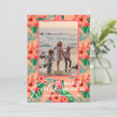 Mele Kalikimaka Blumenweihnachtsgebäck Feiertagskarte (Stehend Vorderseite)