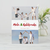 Mele Kalikimaka Brush 2 Foto Collage Weihnachten (Stehend Vorderseite)