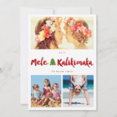 Mele Kalikimaka Brush 3 Foto Collage Weihnachten (Vorderseite)