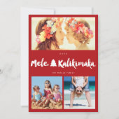 Mele Kalikimaka Brush 3 Foto Collage Weihnachten (Vorderseite)