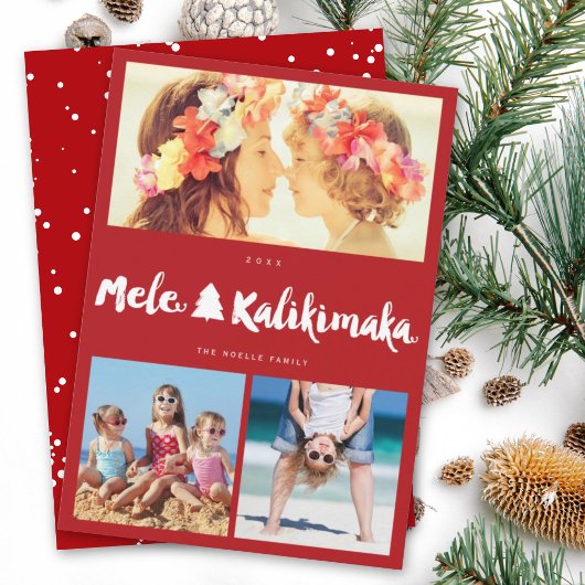 Mele Kalikimaka Brush 3 Foto Collage Weihnachten