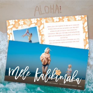 Mele Kalikimaka Brush Script Weihnachts-Foto Feiertagskarte