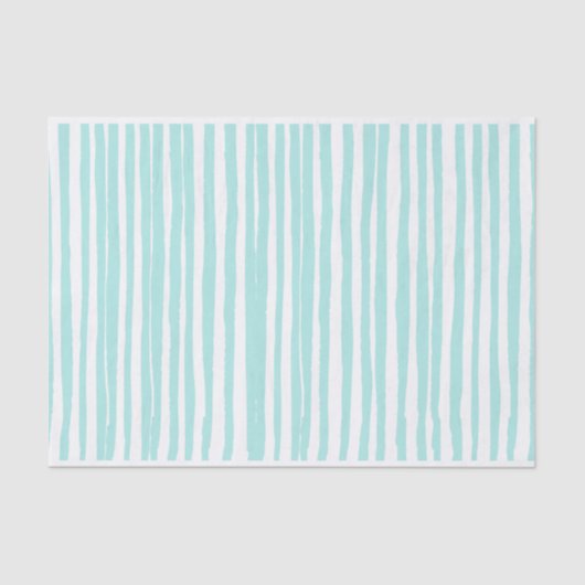 Mele Kalikimaka Chic Aquamarin Stripe Seidenpapier (Vorderseite)