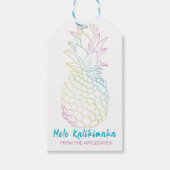 Mele Kalikimaka Christmas Ananas Hawaii Geschenkanhänger (Vorderseite)