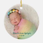 Mele Kalikimaka Christmas Baby Birth Holiday Foto Keramik Ornament (Hinten)