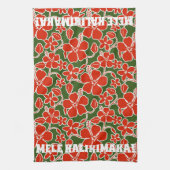 Mele Kalikimaka Christmas Hawaiian Hibiskus Print Geschirrtuch (Vertikal)