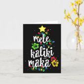 Mele Kalikimaka Christmas Hawaiian  Karte (Gelbe Blume)