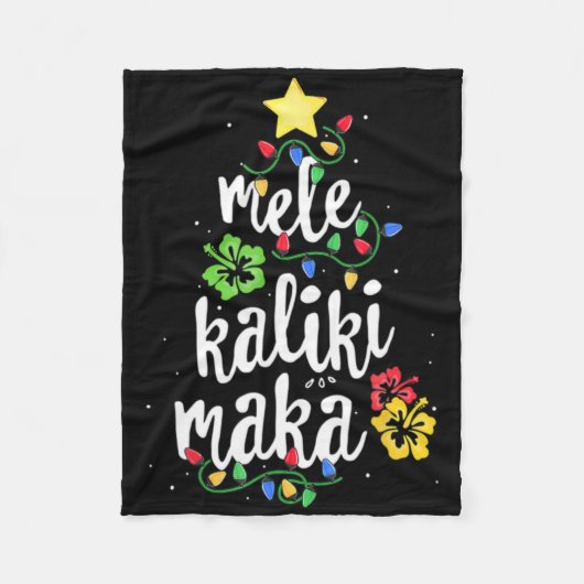 Mele Kalikimaka Christmas Hawaiian T Shirt Fleecedecke (Vorderseite)