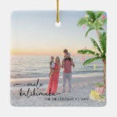 mele kalikimaka christmas Holiday Full Photo Keramikornament (Rückseite)