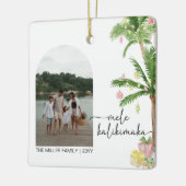 mele kalikimaka christmas Holiday Photo Keramikornament (Links)