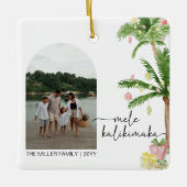 mele kalikimaka christmas Holiday Photo Keramikornament (Vorderseite)