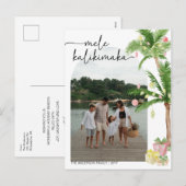 mele kalikimaka christmas Holiday Photo Postcard Feiertagspostkarte (Vorne/Hinten)