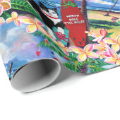 Mele Kalikimaka Christmas Kitty in Poipu  Geschenkpapier (Rolleneckpunkt)