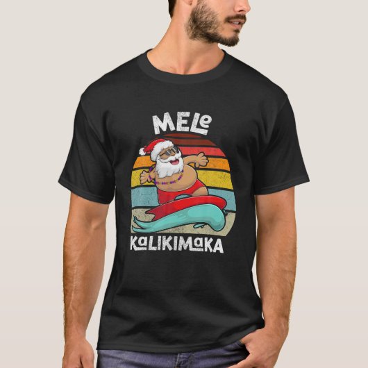 Mele Kalikimaka Christmas Men Apparel Funny Surf S T-Shirt (Vorderseite)
