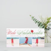 Mele Kalikimaka Classic Script Weihnachten 3 Foto (Stehend Vorderseite)