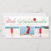 Mele Kalikimaka Classic Script Weihnachten 3 Foto (Vorderseite)