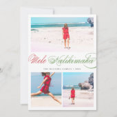 Mele Kalikimaka Classic Script Weihnachten 3 Foto (Vorderseite)