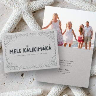 Mele Kalikimaka Confetti und Stars Weihnachtsfest  Folienkarte