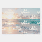 Mele Kalikimaka Custom Tropical Beach Christmas Geschenkpapier Set (Vorderseite)