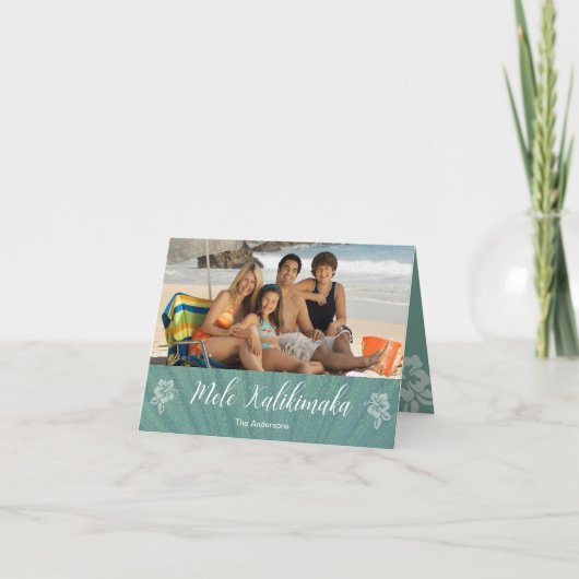 Mele Kalikimaka Faltkarte Feiertagskarte (Vorderseite)