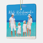Mele Kalikimaka Family Beach Trip Photo Christmas Keramikornament (Links)