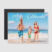 Mele Kalikimaka Family Foto Beach Magnet Card (Vorne/Hinten)