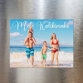 Mele Kalikimaka Family Foto Beach Magnet Card
