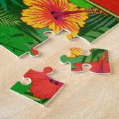 Mele Kalikimaka farbenfrohe hawaiianische Blume Ur Puzzle (Seite)