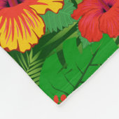 Mele Kalikimaka farbenfroher hawaiischer Blumenurl Fleecedecke (Ecke)