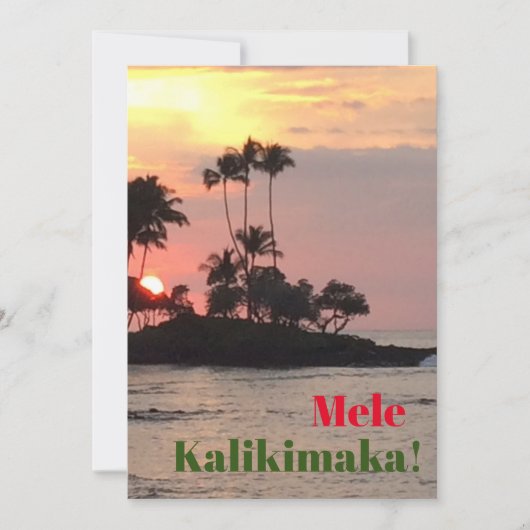 Mele Kalikimaka Feiertagskarte (Vorderseite)
