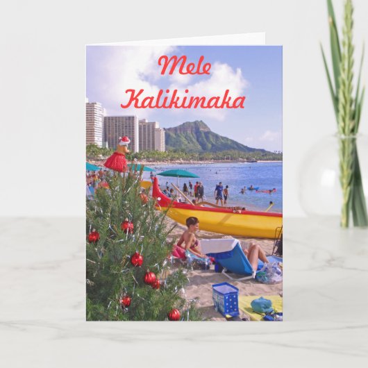 Mele Kalikimaka Feiertagskarte (Vorderseite)