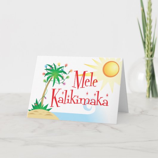 Mele Kalikimaka Feiertagskarte (Vorderseite)