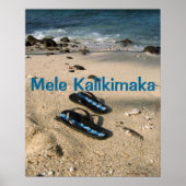 Mele Kalikimaka Flip Flops Poster (Vorne)