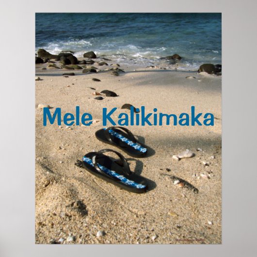 Mele Kalikimaka Flip Flops Poster (Vorne)