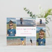 Mele Kalikimaka Foto Collage Card für Weihnachten (Stehend Vorderseite)