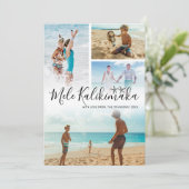 Mele Kalikimaka Foto Collage Feiertagskarte (Stehend Vorderseite)