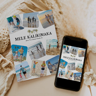 Mele Kalikimaka Foto Collage Feiertagskarte