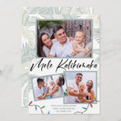 Mele Kalikimaka Foto Collage Holiday Card (Vorne/Hinten)